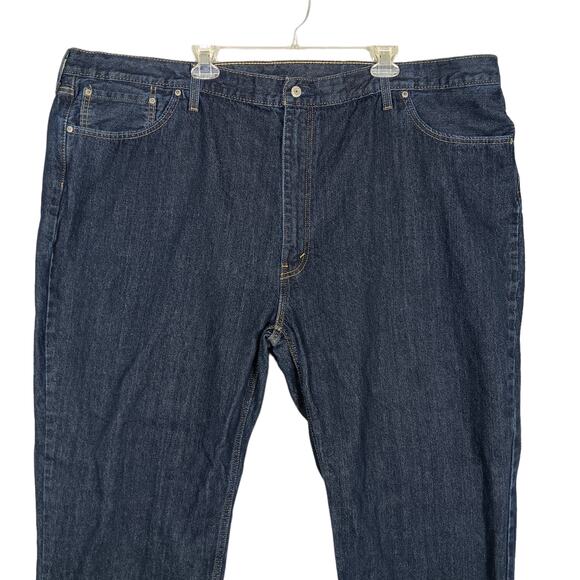 Levis 559 Relaxed Straight Jeans Size 52 x 32 Dark Blue Wash Straight Leg - Picture 3 of 6